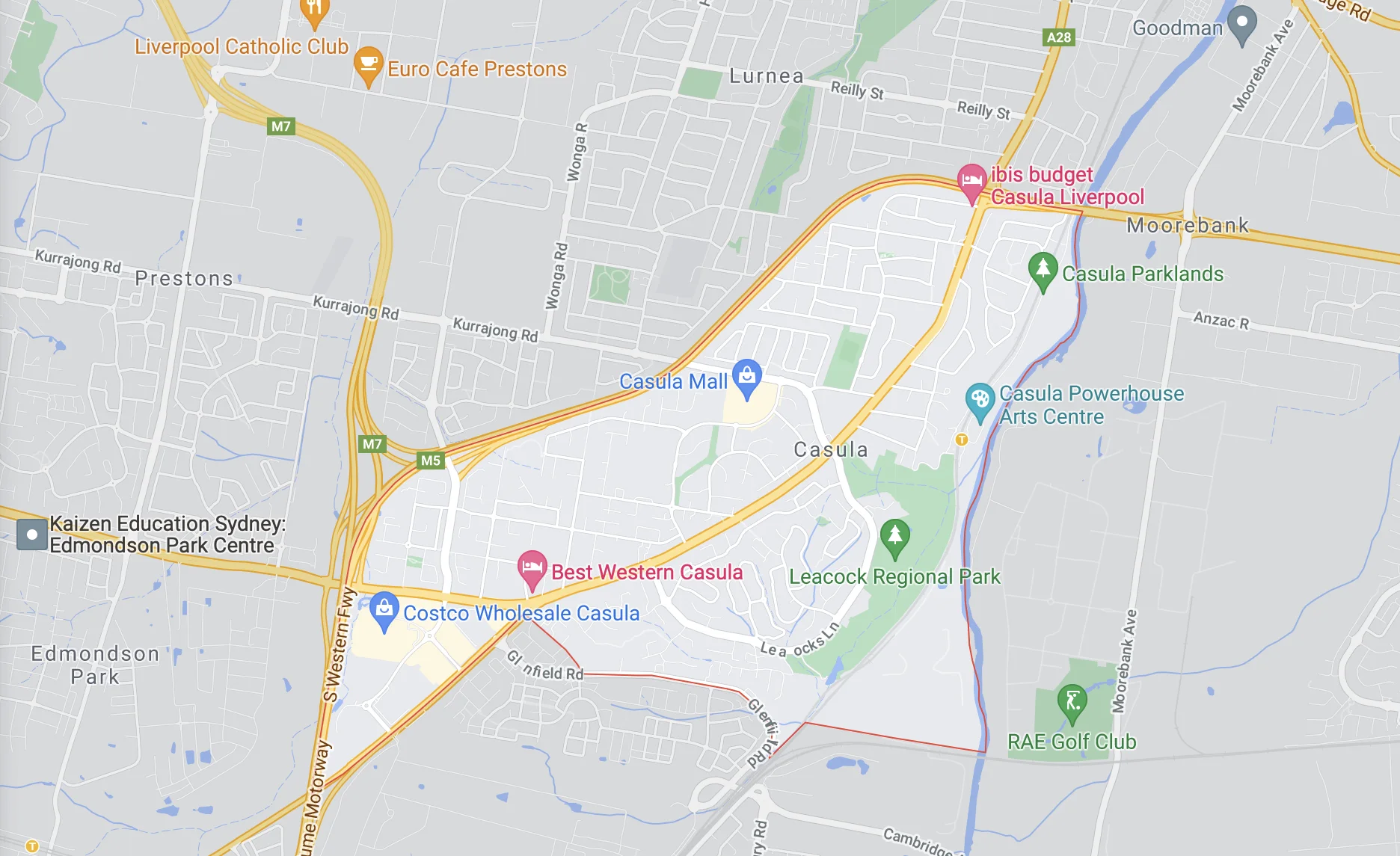 Screenshot av Casula mobilappens gränssnitt